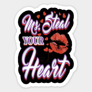 Heart Stealer Valentine Funny Humor Sticker