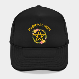 Magickal Mom Midsummer Floral Pentacle Cheeky Witch® Hat