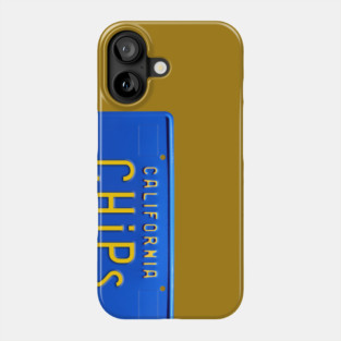CHiPs California 1970s Blue License Plate Phone Case