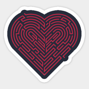 Maze Heart Valentine Sticker
