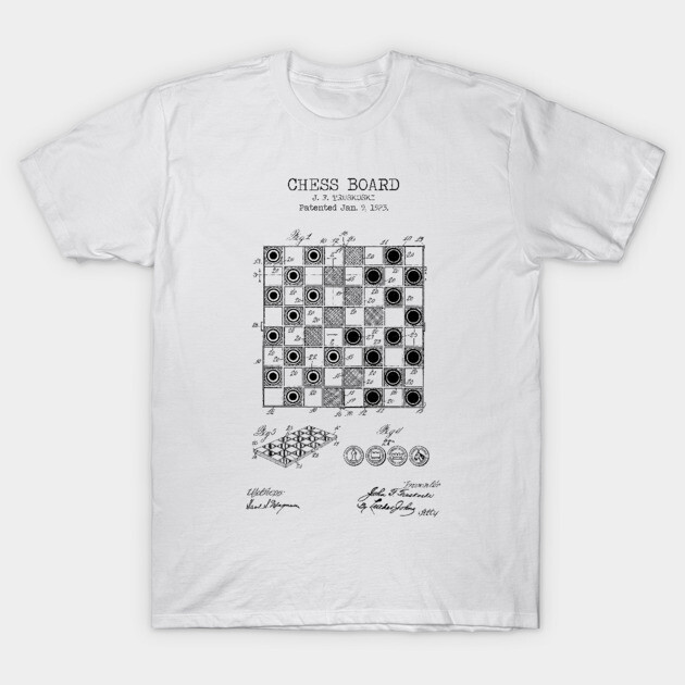 CHESS BOARD patent T-Shirt by Dennson Creative