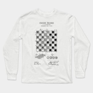 CHESS BOARD patent Long Sleeve T-Shirt