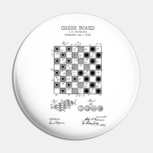 CHESS BOARD patent Pin