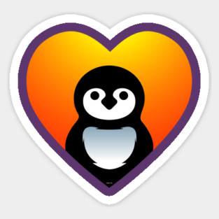 Penguin Valentine Love Funny Humor Sticker