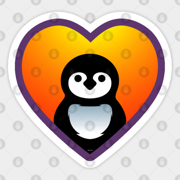 Penguin Valentine Love Funny Humor Sticker by creative