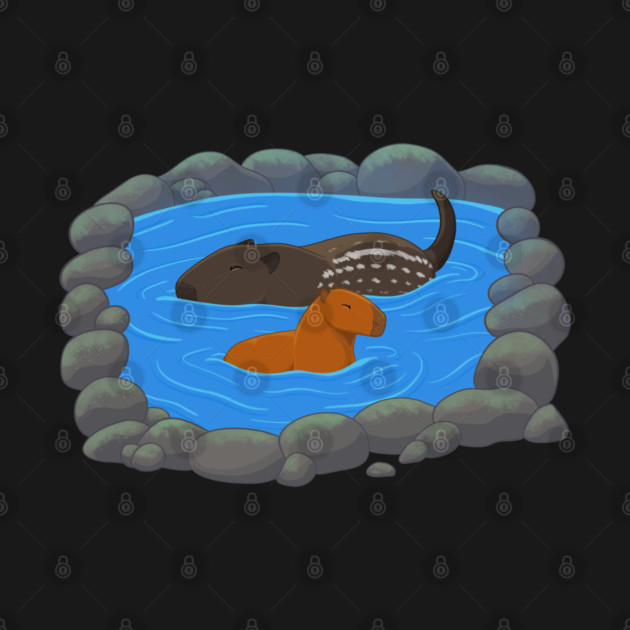 Capybara Hot Spring by DeguArts