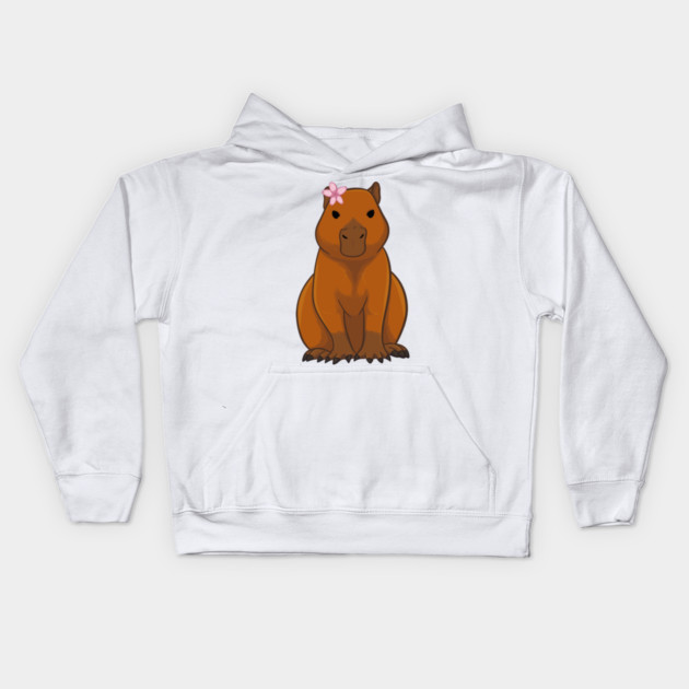 Sakura Capybara Kids Hoodie by DeguArts