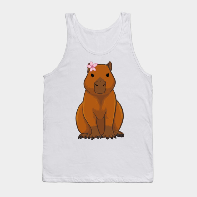 Sakura Capybara Tank Top by DeguArts