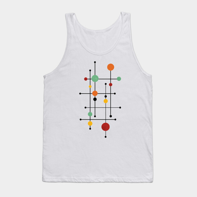 Mid Century Modern 17 - Retro Orbit Harmony Tank Top by Monica P.