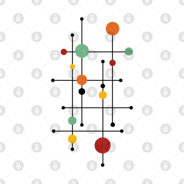 Mid Century Modern 17 - Retro Orbit Harmony by Monica P.