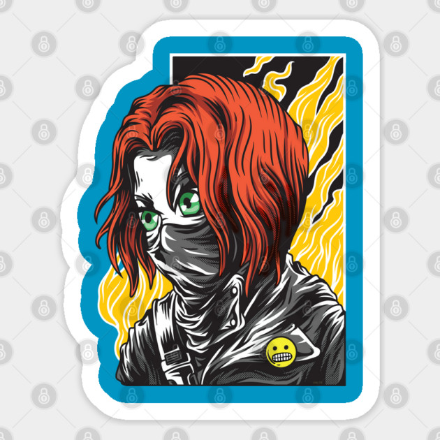 Chica Anime Peliroja Sticker by creative