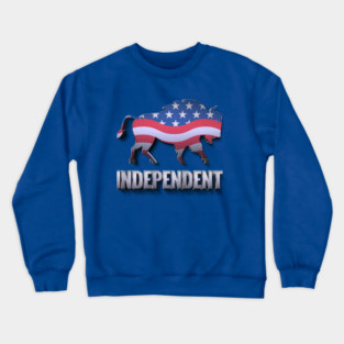 Independent Political Party Bison Buffalo Crewneck Sweatshirt