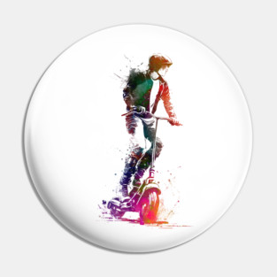 Electric scooter sport art Pin