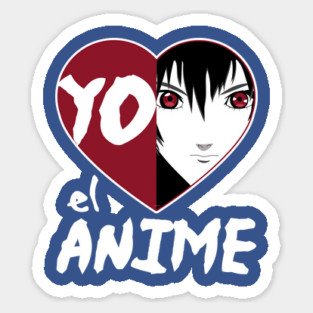 Yo Amo el Anime Face Sticker