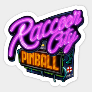 Raccoon City Pinball Backbox Sticker