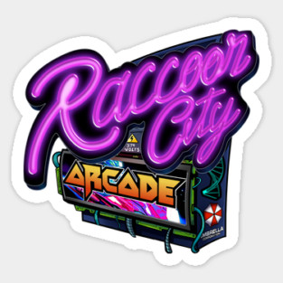 Raccoon City Arcade Sticker
