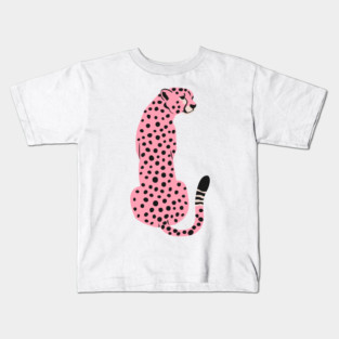 Pink Leopard | African Cheetah | Tropical Pop Art Kids T-Shirt