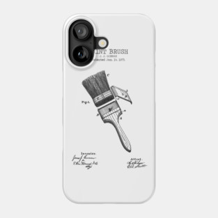 PAINT BRUSH patent Phone Case