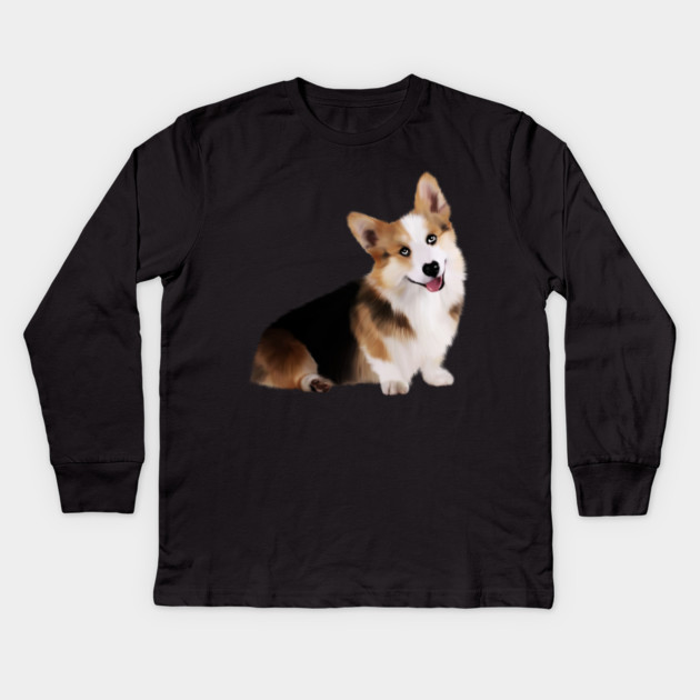 Corgi Dog, Love Corgis Kids Long Sleeve T-Shirt by logiamerch