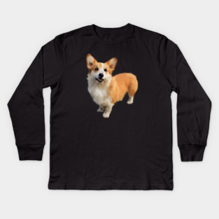 Corgi Dog, Dog Lover Kids Long Sleeve T-Shirt