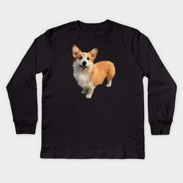 Corgi Dog, Dog Lover Kids Long Sleeve T-Shirt by logiamerch