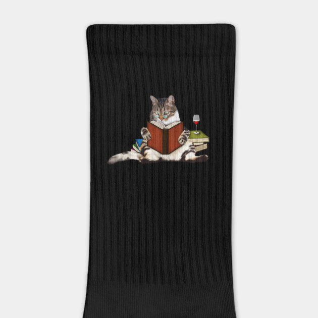 Cat Reading Book, Funnny Cat Lover by logiamerch