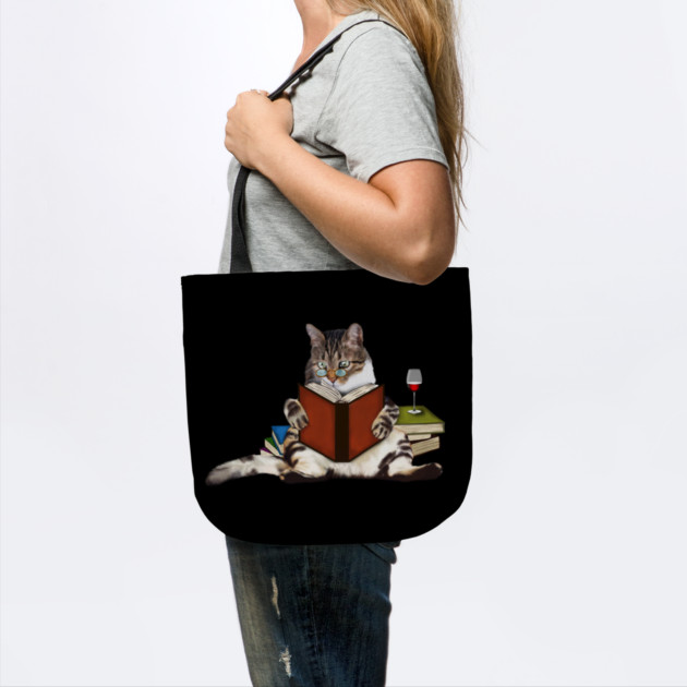 Cat Reading Book, Funnny Cat Lover by logiamerch