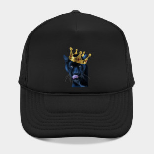 Black Panther Big Cat with Crown, Tropical Animal Hat