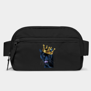 Black Panther Big Cat with Crown, Tropical Animal Bag