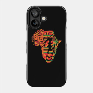 Africa Map, Kente Pattern, Gye Nyame Symbol Phone Case