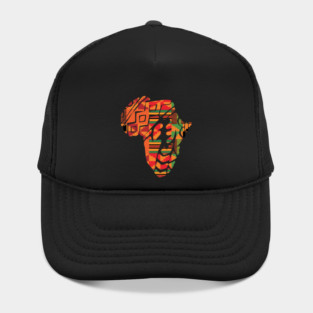 Africa Map, Kente Pattern, Gye Nyame Symbol Hat