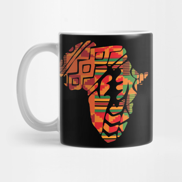 Africa Map, Kente Pattern, Gye Nyame Symbol by logiamerch
