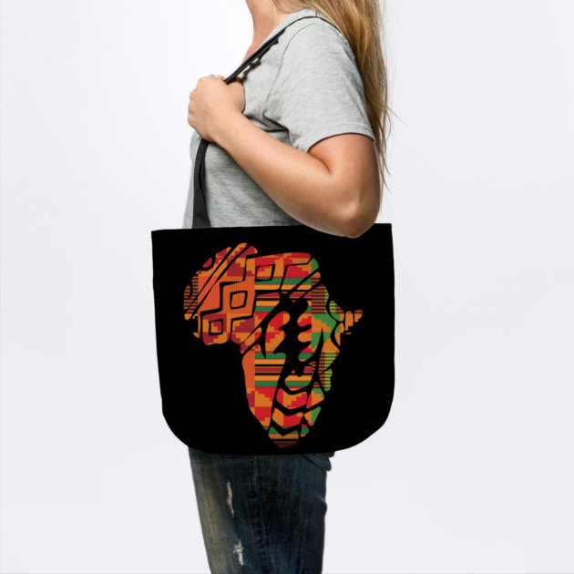 Africa Map, Kente Pattern, Gye Nyame Symbol by logiamerch