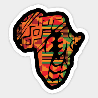 Africa Map, Kente Pattern, Gye Nyame Symbol Magnet