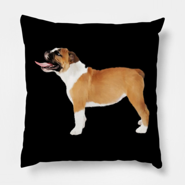 American Bulldog, Dog Lover Pillow by logiamerch