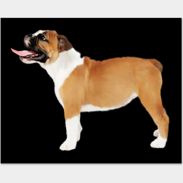 American Bulldog, Dog Lover Wall Art by logiamerch