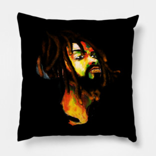 Africa Map, African Rasta Man, Rastafarian Pillow