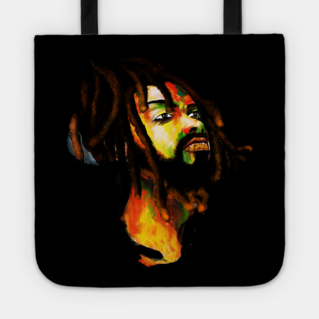 Africa Map, African Rasta Man, Rastafarian Tote by logiamerch