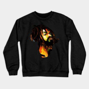 Africa Map, African Rasta Man, Rastafarian Crewneck Sweatshirt