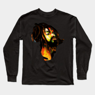 Africa Map, African Rasta Man, Rastafarian Long Sleeve T-Shirt