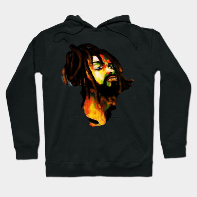 Africa Map, African Rasta Man, Rastafarian Hoodie by logiamerch