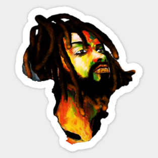 Africa Map, African Rasta Man, Rastafarian Sticker