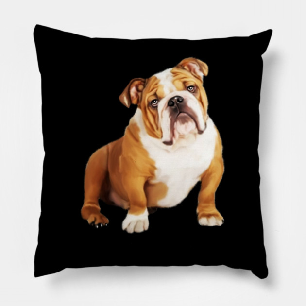 American Bulldog, Dog Lover Pillow by logiamerch