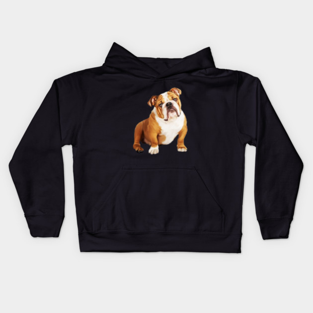 American Bulldog, Dog Lover Kids Hoodie by logiamerch