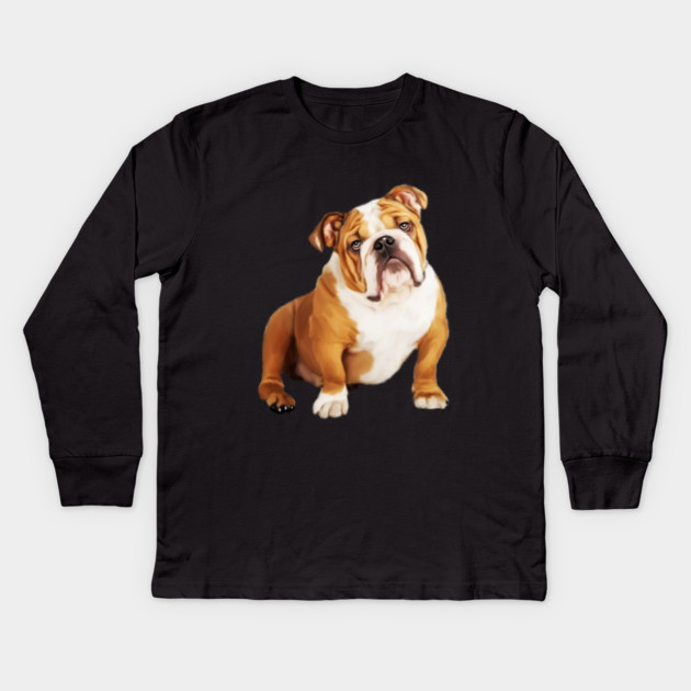 American Bulldog, Dog Lover Kids Long Sleeve T-Shirt by logiamerch