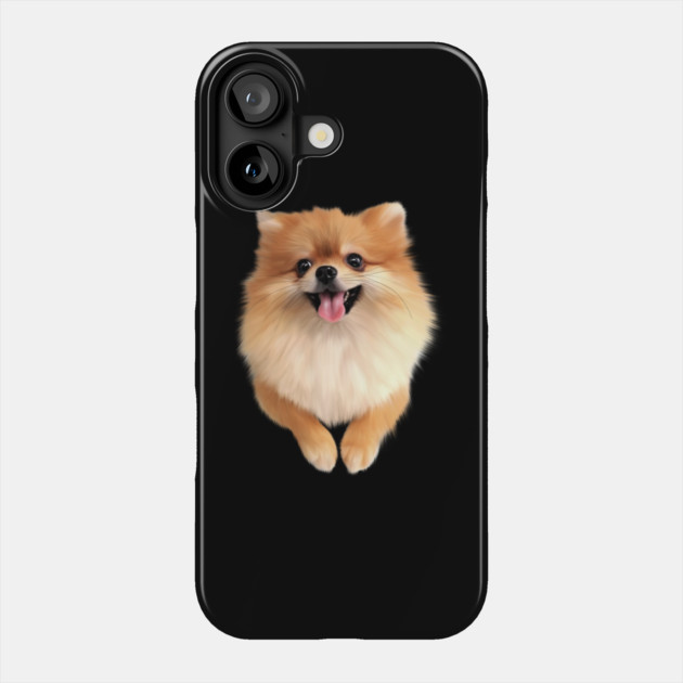 Pomeranian Dog Smiling, Love Pomeranians Phone Case by logiamerch
