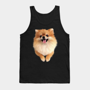 Pomeranian Dog Smiling, Love Pomeranians Tank Top