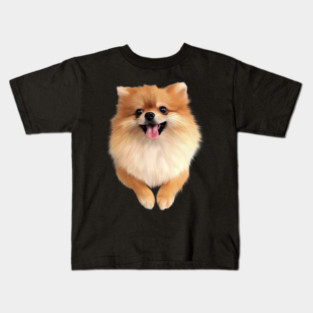 Pomeranian Dog Smiling, Love Pomeranians Kids T-Shirt