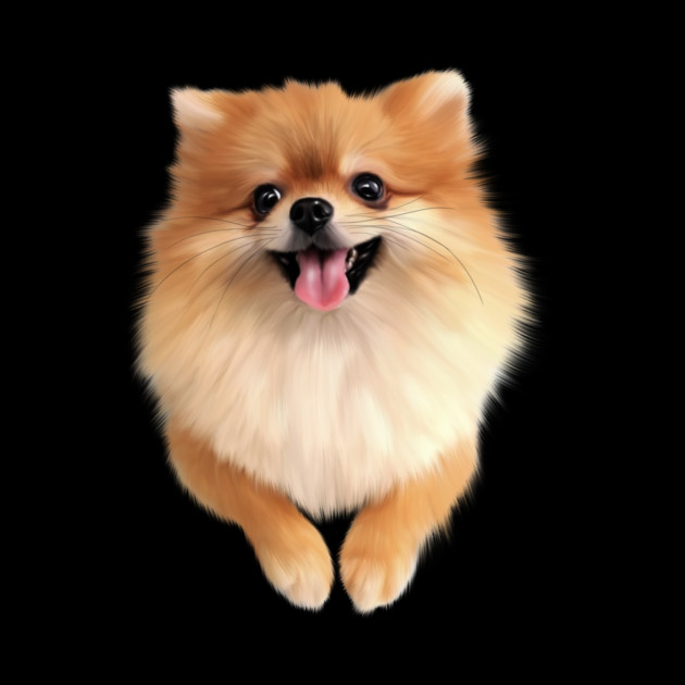Pomeranian Dog Smiling, Love Pomeranians by logiamerch