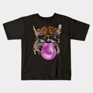 Jaguar with Blowing Gum, Love Big Cats Kids T-Shirt